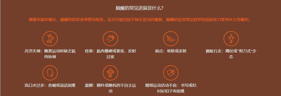 腦癱的常見進展是什么？