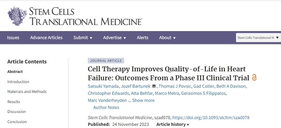 三期臨床試驗結(jié)果出爐,干細胞療法有可能改善晚期缺血性心力衰竭患者的生活質(zhì)量 三期臨床試驗結(jié)果出爐,干細胞療法有可能改善晚期缺血性心力衰竭患者的生活質(zhì)量