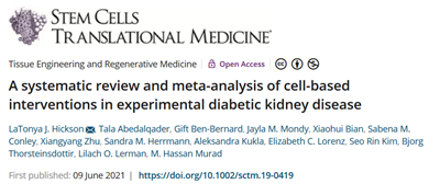 實驗性糖尿病腎病細胞干預(yù)的系統(tǒng)評價和薈萃分析