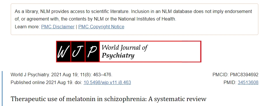 褪黑激素在精神分裂癥中的治療應(yīng)用:系統(tǒng)評價