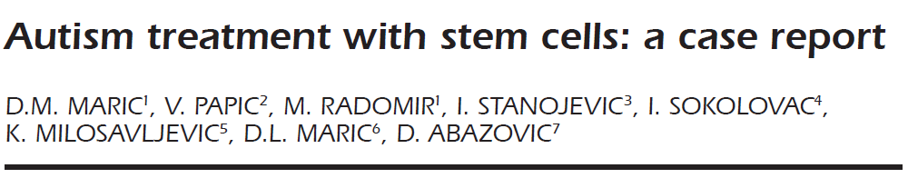 2022年干細(xì)胞治療自閉癥臨床案例 2022年干細(xì)胞治療自閉癥臨床案例