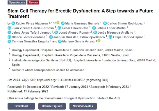 2023年干細胞治療勃起功能障礙臨床案例