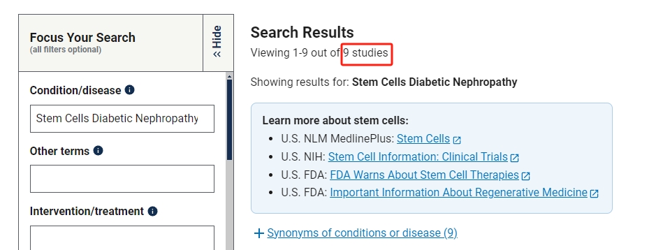干細胞治療糖尿病腎病臨床研究項目有9項。其中已完成的有2項。 干細胞治療糖尿病腎病臨床研究項目有9項。其中已完成的有2項。