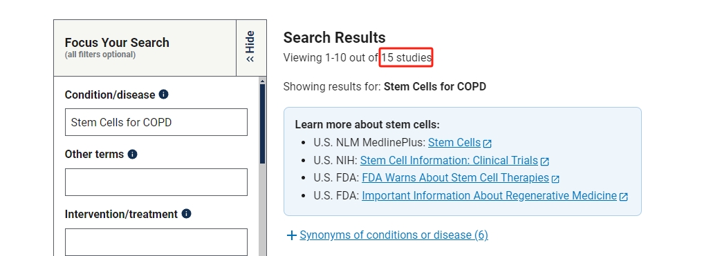 干細胞治療慢性阻塞性肺病的臨床研究進展 干細胞治療慢性阻塞性肺病的臨床研究進展