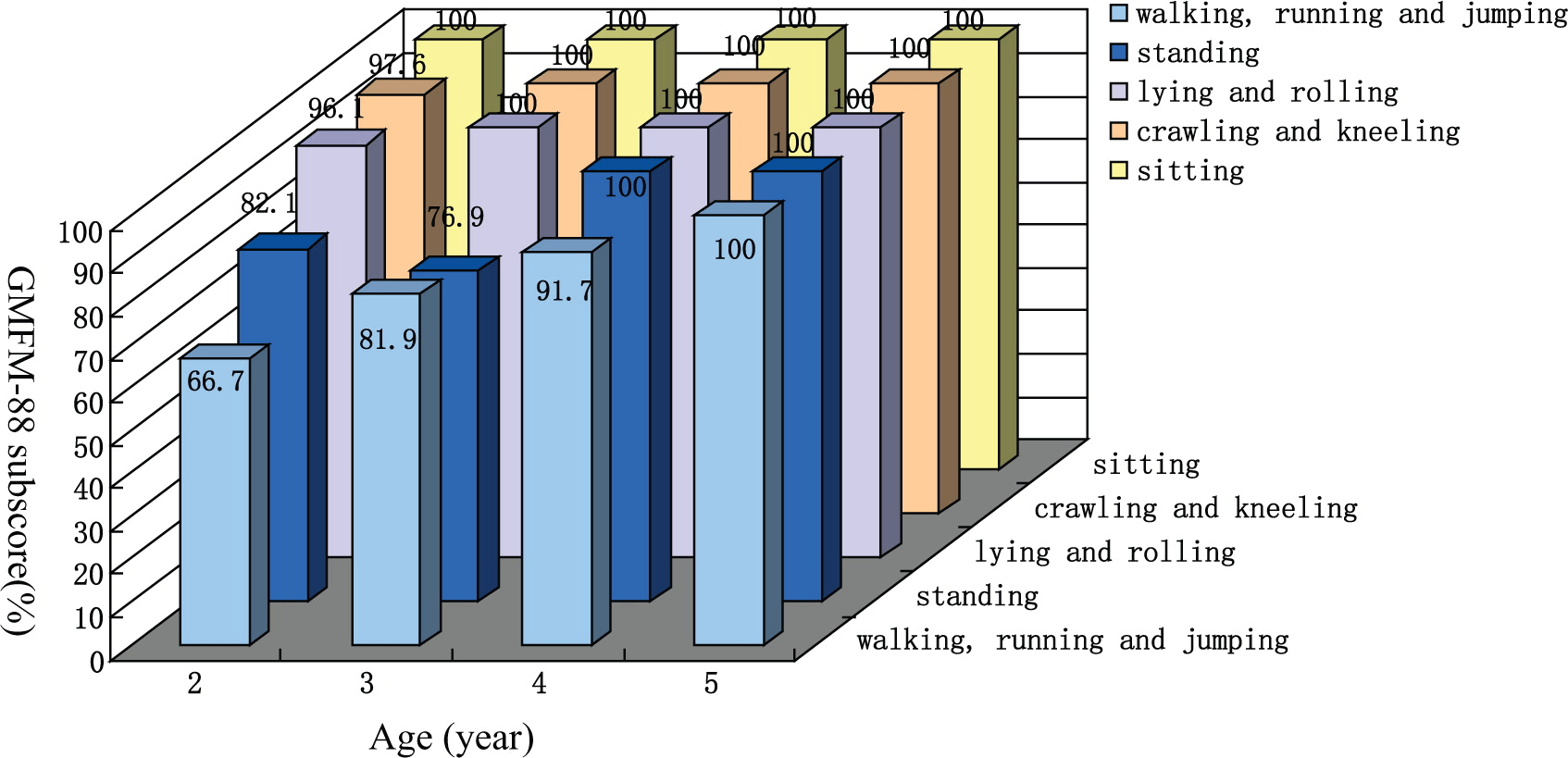 圖 1.?GMFM-88 子分數。 圖 1.?GMFM-88 子分數。
