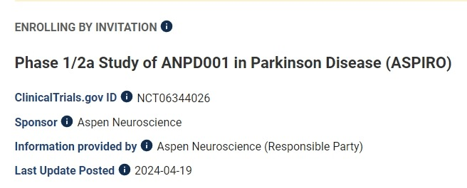 ASPIRO1/2a期臨床試驗(yàn) (NCT06344026)。 ASPIRO1/2a期臨床試驗(yàn) (NCT06344026)。