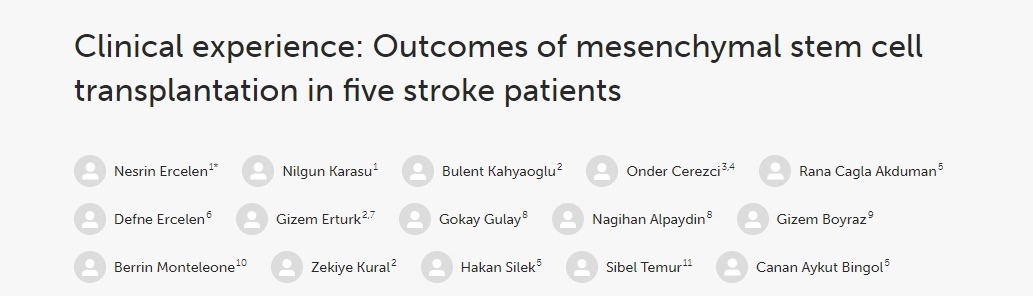 五例中風患者接受間充質(zhì)干細胞移植的結(jié)果