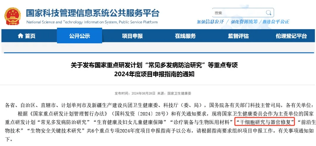 關(guān)于發(fā)布國家重點(diǎn)研發(fā)計劃“常見多發(fā)病防治研究”等重點(diǎn)專項2024年度項目申報指南的通知 關(guān)于發(fā)布國家重點(diǎn)研發(fā)計劃“常見多發(fā)病防治研究”等重點(diǎn)專項2024年度項目申報指南的通知