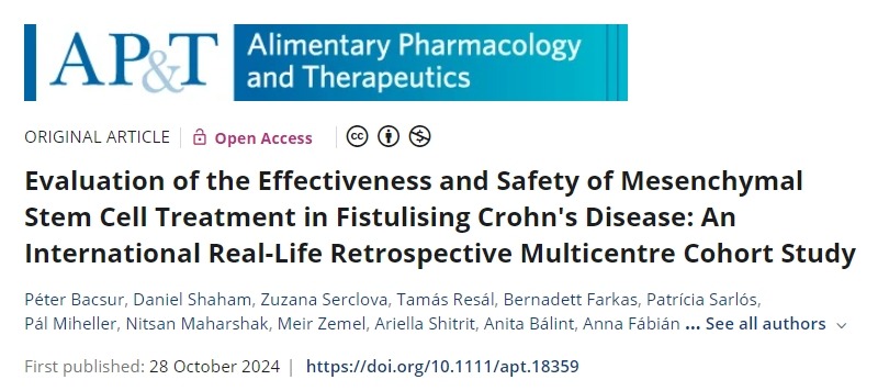 國際真實案例:評估間充質(zhì)干細胞治療瘺性克羅恩病的有效性和安全性 國際真實案例:評估間充質(zhì)干細胞治療瘺性克羅恩病的有效性和安全性