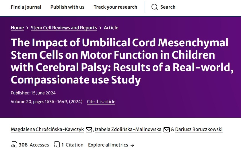 臍帶間充質(zhì)干細(xì)胞對腦癱兒童運動功能的影響:真實世界、同情使用研究的結(jié)果 臍帶間充質(zhì)干細(xì)胞對腦癱兒童運動功能的影響:真實世界、同情使用研究的結(jié)果