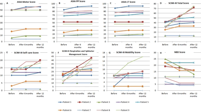 圖4：研究期間患者的神經(jīng)性、功能性和神經(jīng)源性腸功能障礙變化。