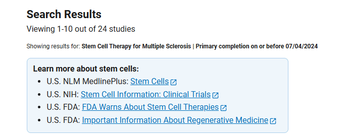 干細胞治療多發(fā)性硬化癥臨床研究項目有24項。其中已完成的有17項。 干細胞治療多發(fā)性硬化癥臨床研究項目有24項。其中已完成的有17項。