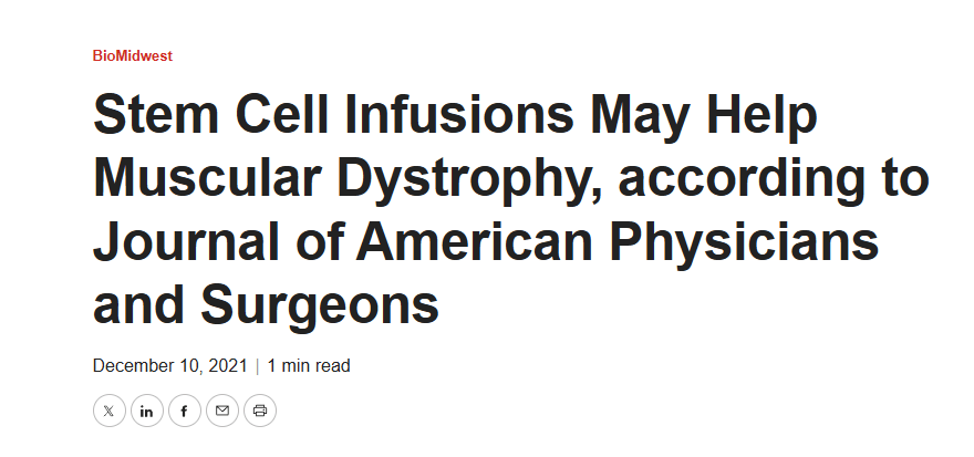 2021年干細胞治療肌肉萎縮癥臨床案例 2021年干細胞治療肌肉萎縮癥臨床案例