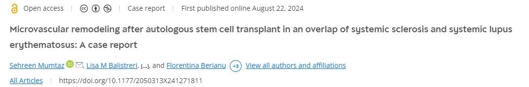 系統(tǒng)性硬化癥和系統(tǒng)性紅斑狼瘡重疊癥患者自體干細胞移植后的微血管重塑的病例報告