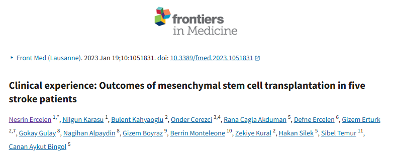 臨床經驗:五例中風患者接受間充質干細胞移植的結果 臨床經驗:五例中風患者接受間充質干細胞移植的結果