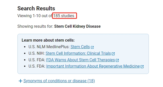 全球干細胞治療腎病注冊的臨床試驗 全球干細胞治療腎病注冊的臨床試驗