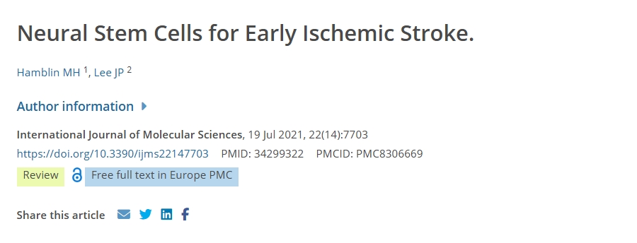 神經(jīng)干細(xì)胞治療早期缺血性中風(fēng)