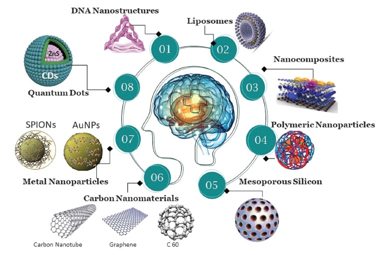 圖(2)：用于治療神經(jīng)退行性疾病的多樣化創(chuàng)新納米材料。