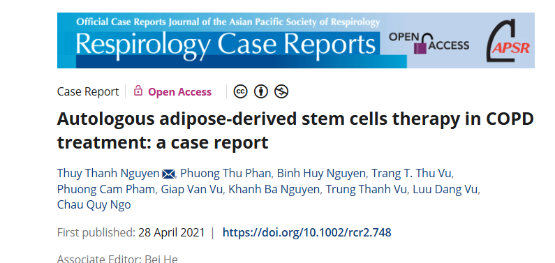 自體脂肪干細胞療法治療慢性阻塞性肺病：一例病例報告
