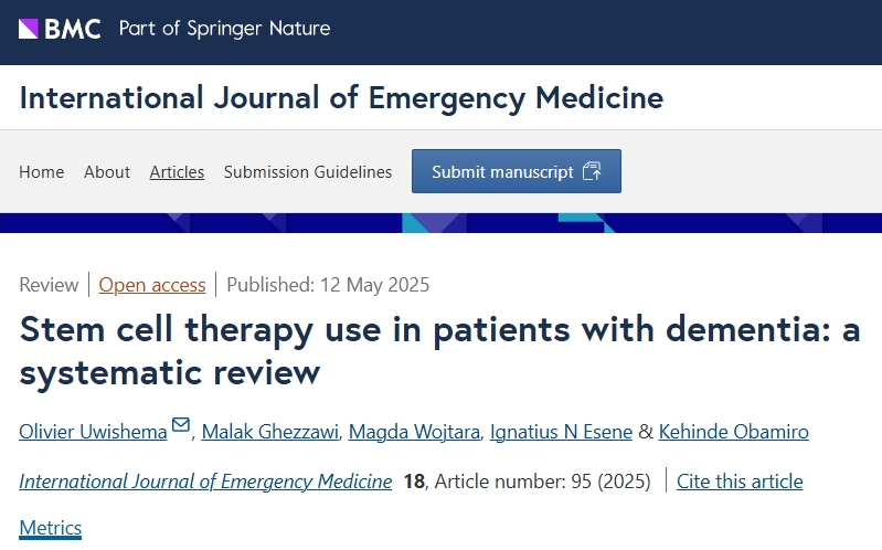 干細胞療法憑借其多種治療機制，有望為癡呆癥的新型療法鋪平道路