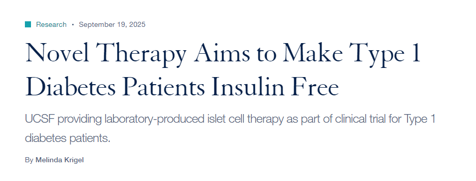 新型療法旨在使1型糖尿病患者擺脫胰島素依賴 新型療法旨在使1型糖尿病患者擺脫胰島素依賴