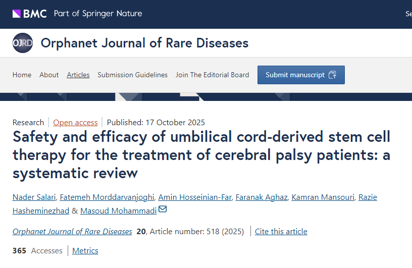 臍帶血干細(xì)胞療法治療腦癱患者的安全性和有效性：系統(tǒng)評(píng)價(jià)