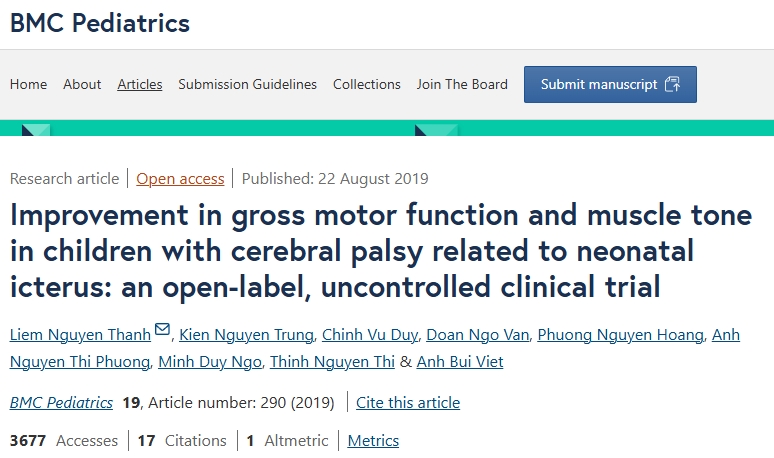改善新生兒黃疸型腦癱患兒的大運動功能和肌張力:一項開放標簽、非對照臨床試驗 改善新生兒黃疸型腦癱患兒的大運動功能和肌張力:一項開放標簽、非對照臨床試驗