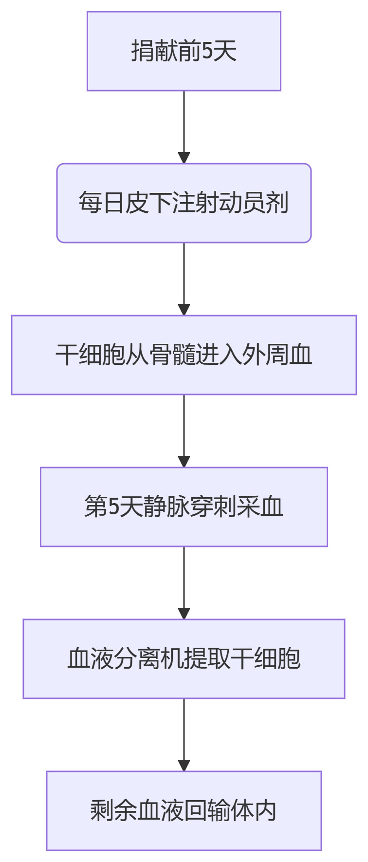 干細胞移植外周血采集流程圖
