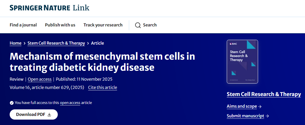 間充質干細胞治療糖尿病腎病的機制 間充質干細胞治療糖尿病腎病的機制