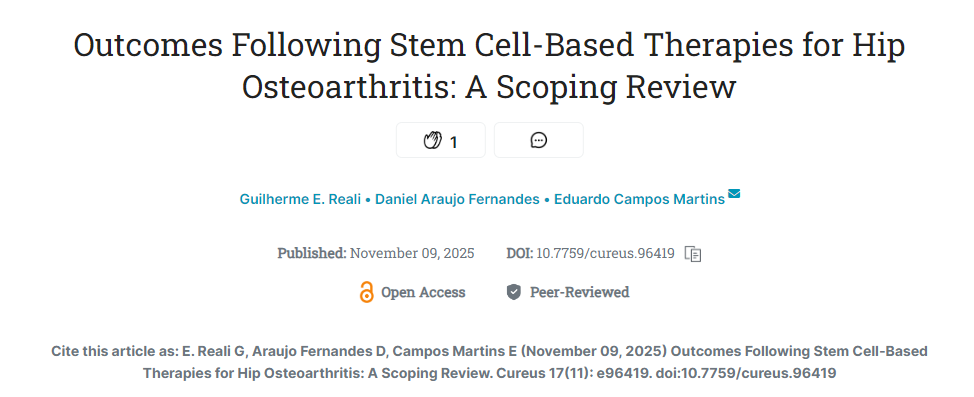 干細胞療法治療髖關(guān)節(jié)骨關(guān)節(jié)炎的療效：范圍綜述