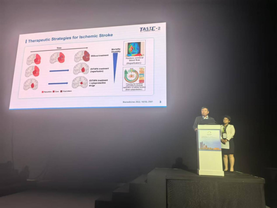 北京天壇醫(yī)院王擁軍教授與王春娟教授代表研究團隊在世界卒中大會現(xiàn)場介紹TASTE-2研究最新發(fā)現(xiàn) 北京天壇醫(yī)院王擁軍教授與王春娟教授代表研究團隊在世界卒中大會現(xiàn)場介紹TASTE-2研究最新發(fā)現(xiàn)