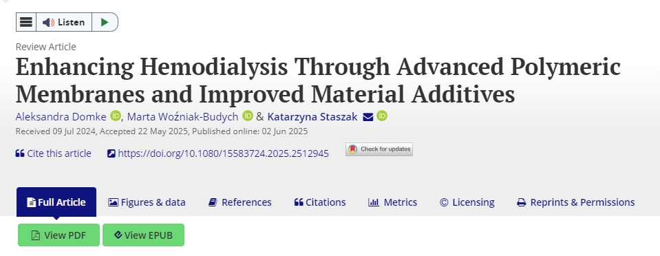 通過(guò)先進(jìn)的聚合物膜和改進(jìn)的材料添加劑增強(qiáng)血液透析