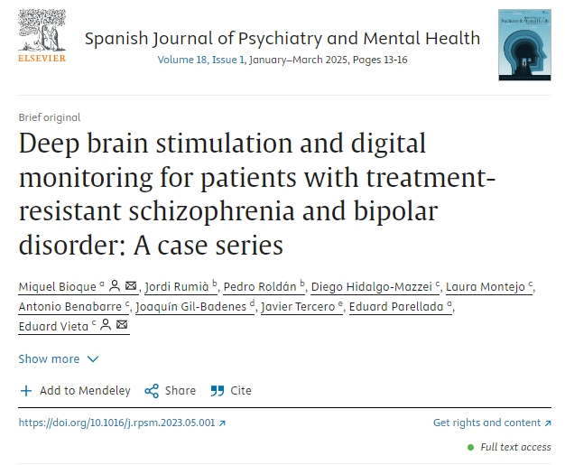 深部腦刺激和數(shù)字監(jiān)測(cè)對(duì)難治性精神分裂癥和雙相情感障礙患者的治療:病例系列 深部腦刺激和數(shù)字監(jiān)測(cè)對(duì)難治性精神分裂癥和雙相情感障礙患者的治療:病例系列