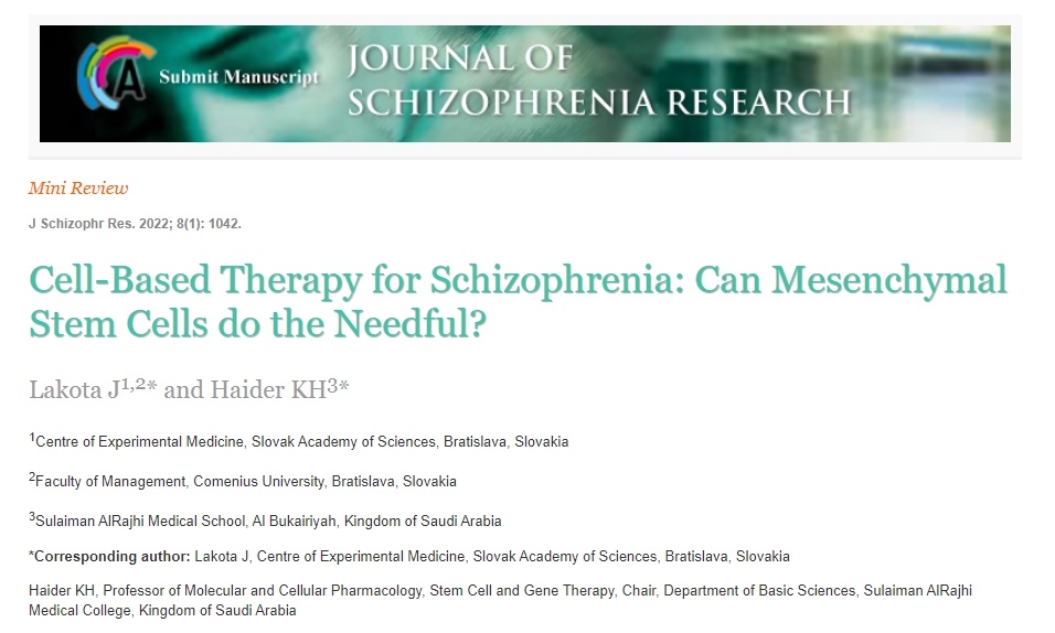 精神分裂癥的細(xì)胞療法:間充質(zhì)干細(xì)胞能發(fā)揮其應(yīng)有的作用嗎? 精神分裂癥的細(xì)胞療法:間充質(zhì)干細(xì)胞能發(fā)揮其應(yīng)有的作用嗎?