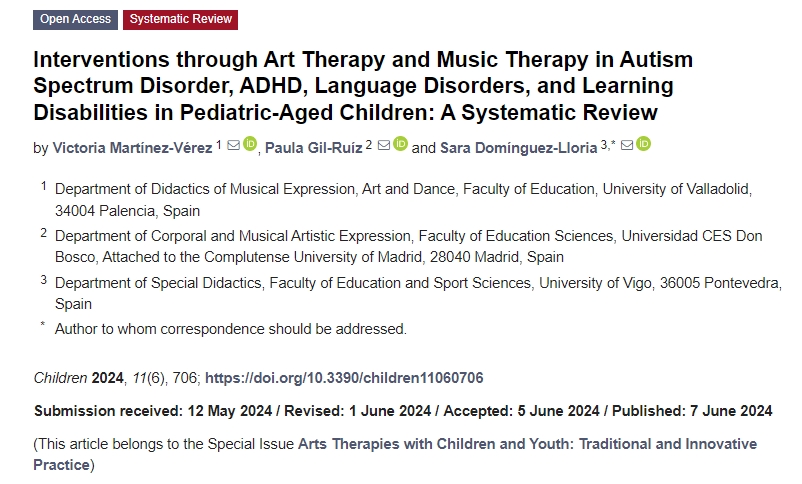 藝術(shù)療法和音樂療法對兒童自閉癥譜系障礙、注意力缺陷多動癥、語言障礙和學(xué)習(xí)障礙的干預(yù):系統(tǒng)評價 藝術(shù)療法和音樂療法對兒童自閉癥譜系障礙、注意力缺陷多動癥、語言障礙和學(xué)習(xí)障礙的干預(yù):系統(tǒng)評價