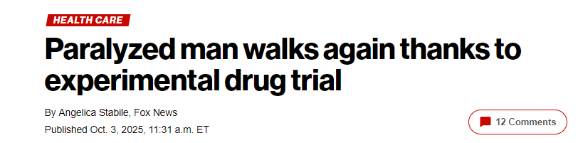 癱瘓男子因實驗性藥物試驗而重新行走 癱瘓男子因實驗性藥物試驗而重新行走