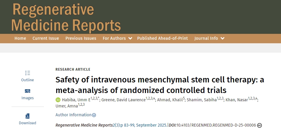 靜脈間充質干細胞治療的安全性：隨機對照試驗的薈萃分析