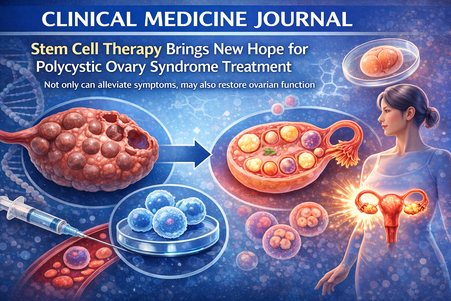 干細(xì)胞治療為多囊卵巢綜合征帶來(lái)新希望:不僅能緩解癥狀,還能恢復(fù)卵巢功能